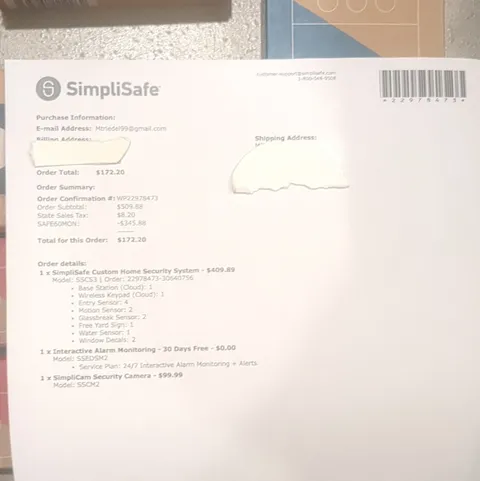 SimpliSafe Home Security System Base Station Keypad Entry Motion Sensors
