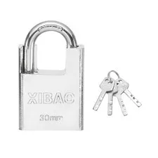 High Security Steel Shrouded Padlock with Key, Silver(1-3/16 Inch)