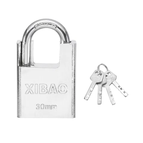 High Security Steel Shrouded Padlock with Key, Silver(1-3/16 Inch)