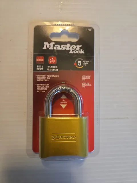NEW - Master Lock Steel Resettable Double Locking Combination Padlock, 175D