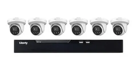 Liberty L3 8CH, 2TB  NVR with 6-4MP, 2.8MM 100' IR Turret cameras-#L3NVR8KIT6C