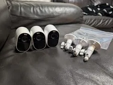 Arlo Essential Wire-Free Spotlight Camera - 3 Pack - White (VMC2330100CNS)