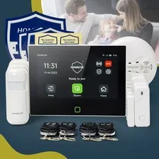 HOMSECUR Wireless WIFI 4G GSM LCD SMS Autodial Villa House 7" Alarm System