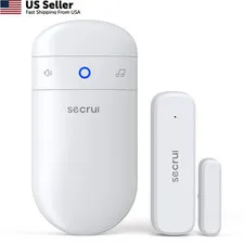 Door Chime When Opens, Opened Alarm for 1 Receiver+1 Sensor, White