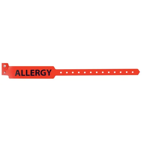 PDC Healthcare 5055-16-PDM Sentry Polyester Adult Alert Wristband, Allergy Pr...