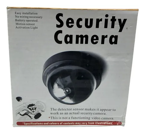Dummy Security Camera Motion Detection System Activation Light Battery Operated