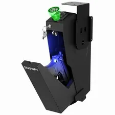 Bedside Gun Safe for Handgun Quick Access Biometric Pistol Safe Nightstand | ...