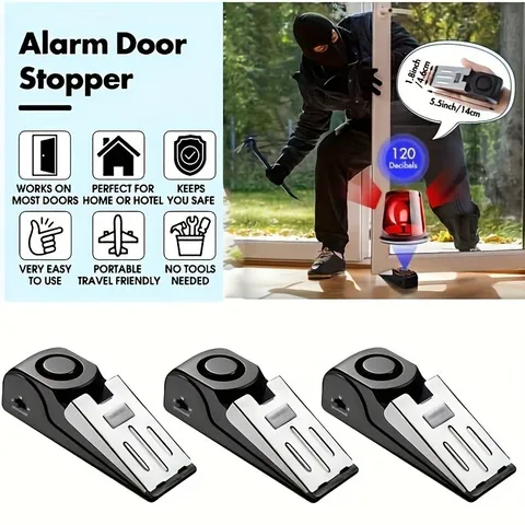 Precision-Made Reliable Economical Compact 3PCS Dual Function Door Stopper Alarm