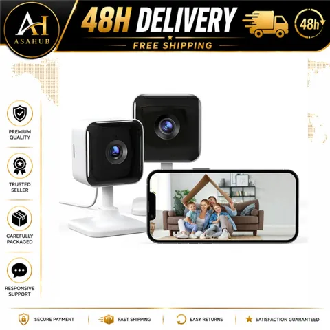 GNCC Indoor Security Camera 2 Pack 1080p Wi-Fi Night Vision