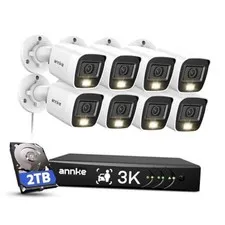 8CH 3K Security Camera System with Smart Dual Light, 8CH+2TB HDD+8 3K Cameras
