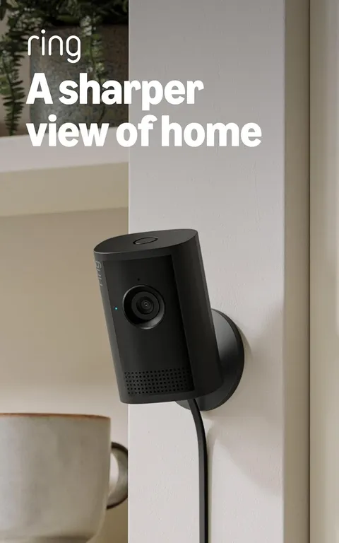 Ring Indoor Cam Plus Plug-In Security Camera 2K Black New Sealed