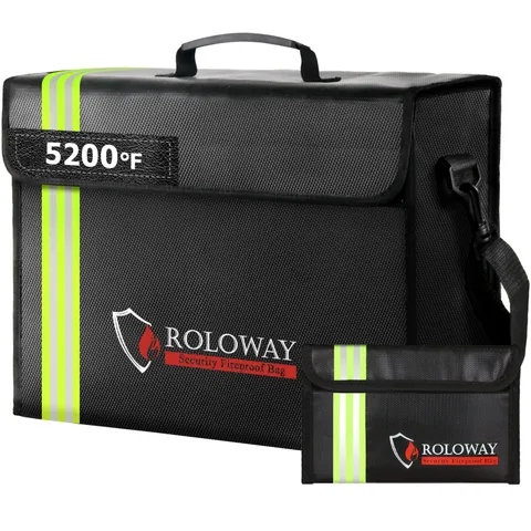 Large Fireproof Bag 5200℉ Heat Insulated (17 x 12 x 5.8 inches) with Reflecti...