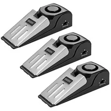 3-Pack Upgraded Door Stop Alarm -Great for Traveling Security Door Stopper Do...