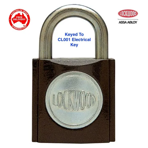 LOCKWOOD Padlock 40mm -Keyed Alike To CL001 Electrical Enclosure Key