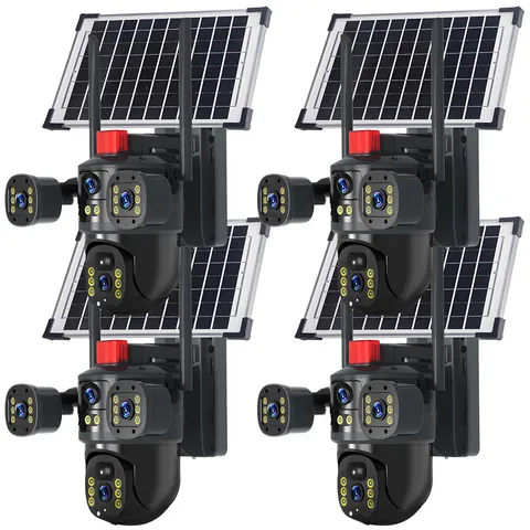 Solar Battery Powered Wireless WiFi Outdoor Pan/Tilt Home Security Camera System