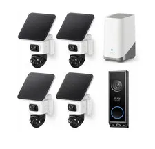 eufyCam S4 4-Cam Kit + E340 Doorbell 4K Solar Wireless 360° No Fee FREE SHIPPING