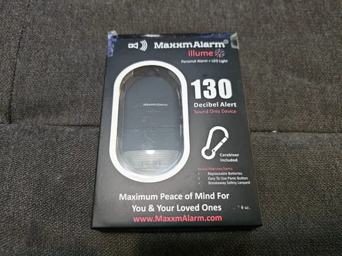 Maxxm Alarm SOS Alert Personal Safety Alarm 130db - Black. new