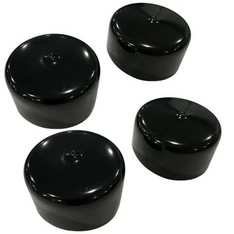 2-Inch Rubber Wheel Hub Trailer Bearing Dust Cap Plug Grease 2 inch, Black