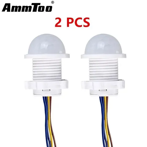 2PCS Smart PIR Sensor Detector Switch 110V-220V Human Infrared Motion Auto On/Of