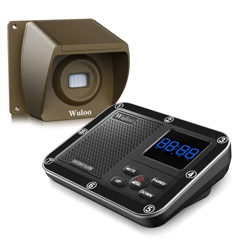 Wireless Driveway Alarm 1800 Feet Long Range Motion Sensor with 1800mAh Battery
