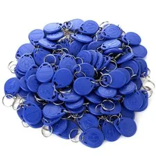 100 PCS 125kHz RFID Proximity ID Card Token Tags Key Keyfobs Bulk Blue