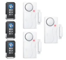 2× Door Alarm Window Alarm Alarm System 110dB Siren Sensors With 2 Remote Contro
