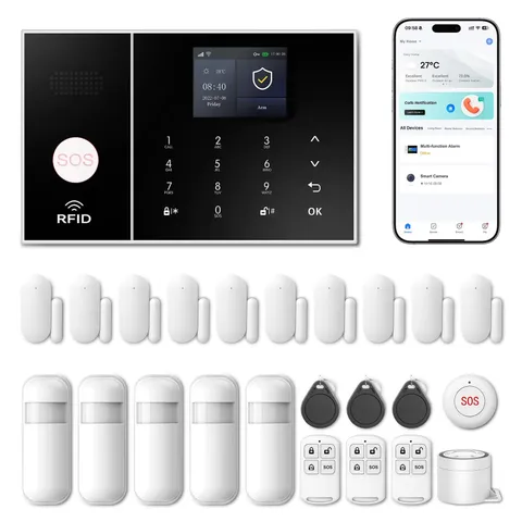 DIY Wireless Security Kit 24 Pcs App Controlled Alarm