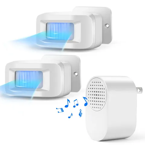 Driveway Alarm Motion Sensor, Wireless Detector with 1 Receiver & 2 Sensors