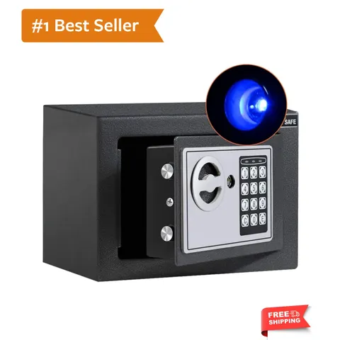 Durable 0.23 Cu Ft Safe with Dual Access & Sensor Light - Ideal for Home/Office