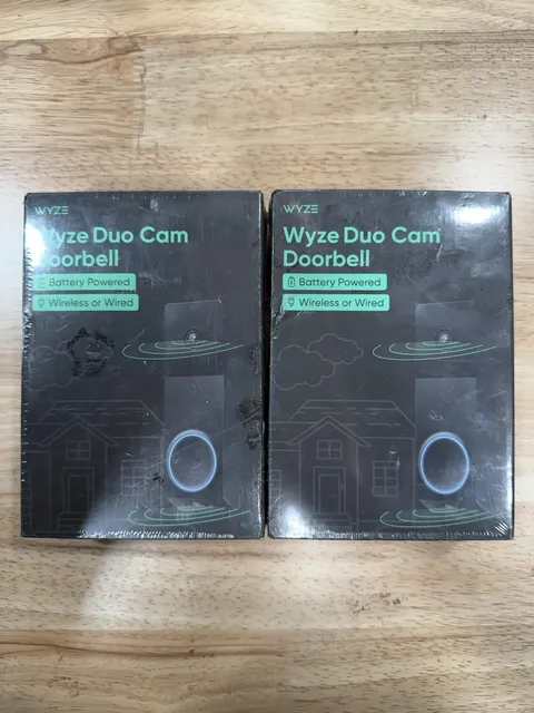 Lot Of 2 Wyze Wireless Duo Cam Doorbell Battery,  2 Cameras, 2-Way Night Vision