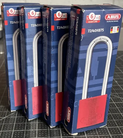 Abus Lock 72/40HB75 Aluminum Safety Lockout Padlock LOT Of 4