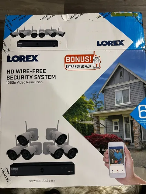 Lorex 1080P 6CH Wire-Free DVR LHB926-D DVR 1TB Receiver, 5 Security Camera Set