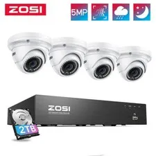 ZOSI 8CH NVR 4K PoE IP 5MP Outdoor Security Camera System Human Detection 2TB 