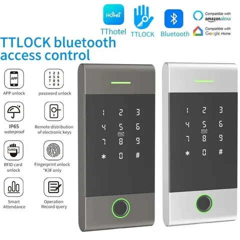 NFC Keypad Door Access Control 13.56MHz RFID Bluetooth Fingerprint Aluminum MJ01