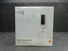 Ring Pan-Tilt Indoor Camera with 360° Horizontal Pan Coverage Two-Way Talk White