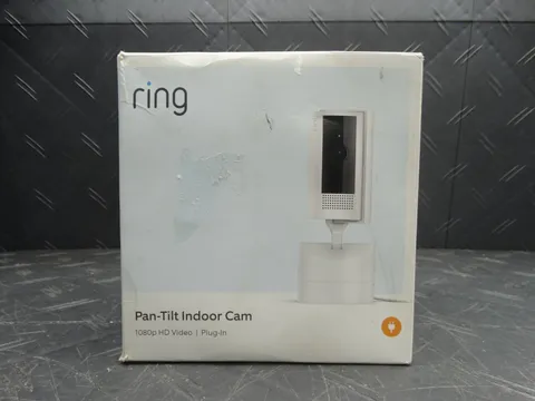 Ring Pan-Tilt Indoor Camera with 360° Horizontal Pan Coverage Two-Way Talk White