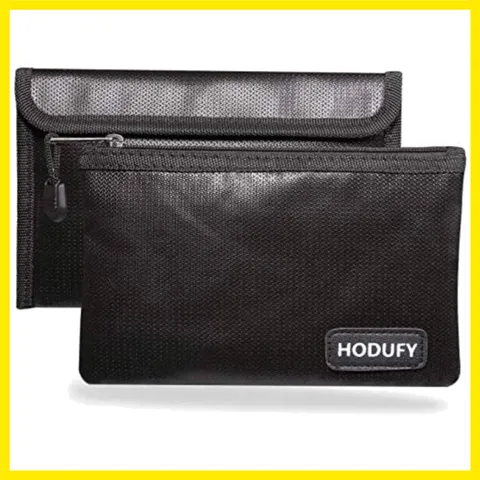 Small Fireproof Bag, 5 x 8 inches Non-Itchy Fireproof Money Cash Bag, Bank Se...