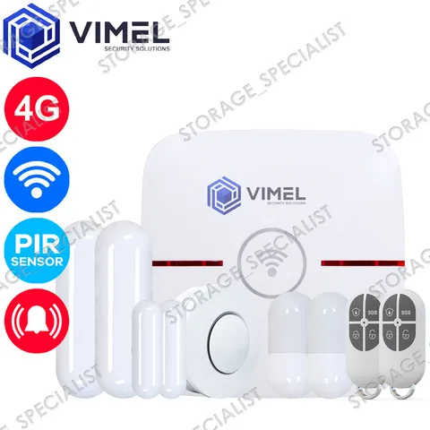 4G Wireless Home Alarm System WIFI Dual PIR Window Door Sensor Smoke Detector