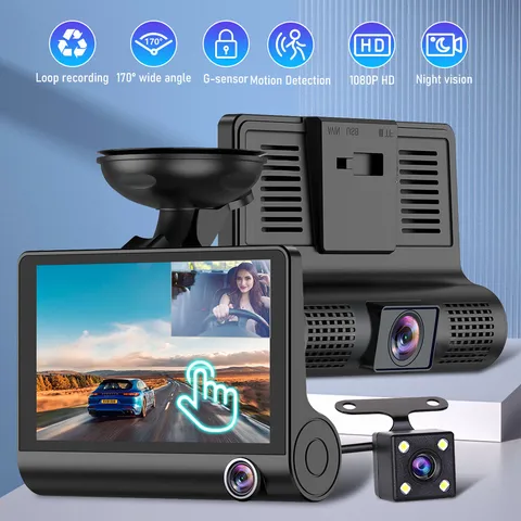 4'' Full HD 1080P Dash Cam Car DVR Front or Rear Camera Night Vision G-sensor