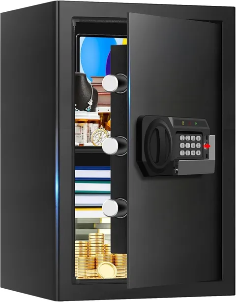 3.3 Cuft Large Home Safes Water & Fireproof Anti-theft Floor Safe Home Use W/