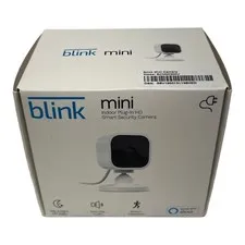 Blink Mini Compact Indoor Plug-in Security Camera 1080HD Motion Detection