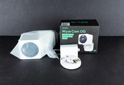 Wyze Cam OG Indoor/Outdoor Wired Security Camera - White - open box