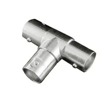 Silver Tone Female 1 to 2 BNC T Type RF Connector Adapter