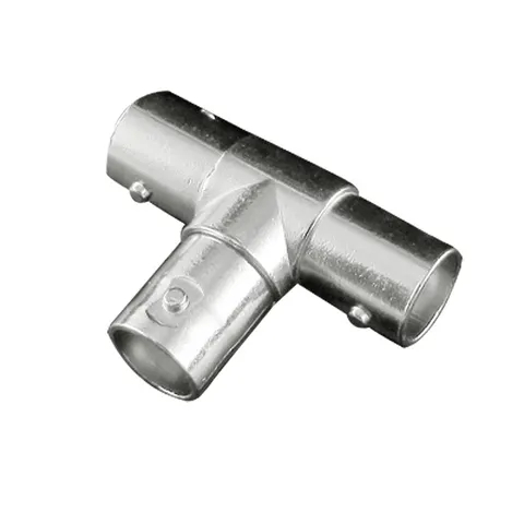 Silver Tone Female 1 to 2 BNC T Type RF Connector Adapter
