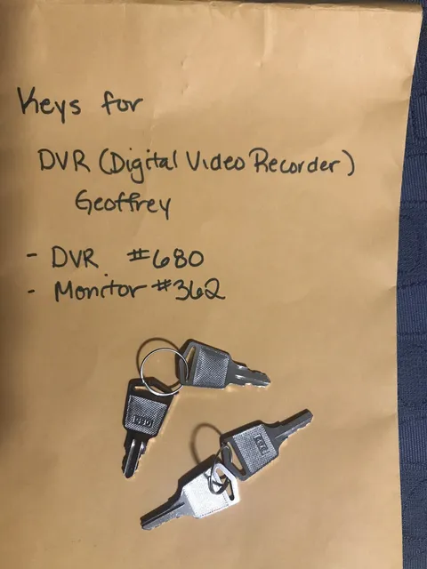 Geoffrey DVR Digital Video Recorder 680 362 Set Of Keys