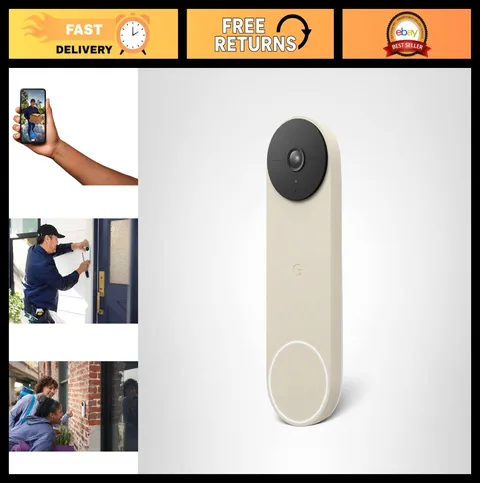Wireless Battery-Powered Smart Doorbell - HD Video, Two-Way Audio, Night Vision