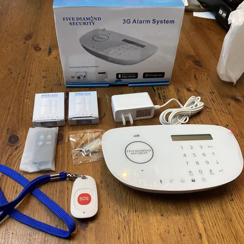Five Diamond Security 3G Alarm System Touch Keypad, Two-Way Talking, Key Fob