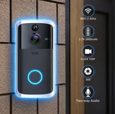 Wireless WiFi Video Doorbell Smart Security Camera 2-Way Audio Phone Intercom