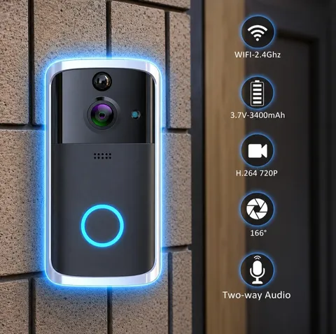 Wireless WiFi Video Doorbell Smart Security Camera 2-Way Audio Phone Intercom