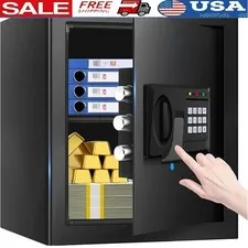 Small Fireproof Safe Box W/ Anti-Theft Alarm Electronic Lock Home Security New
